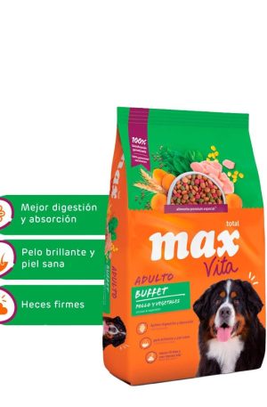 MAX VITA ADULTO BUFFET POLLO Y VEGETALES