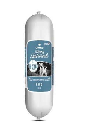 Chunky Menú Natural es una opción de alimentación saludable, elaborada con ingredientes naturales para brindar una nutrición equilibrada y de alta calidad a tu perro.