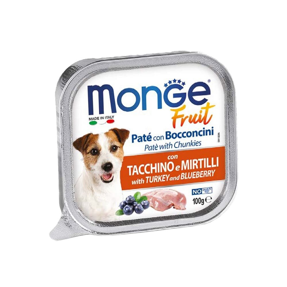 Monge Fruit Paté para Perros Sabor a Pavo y Arándanos