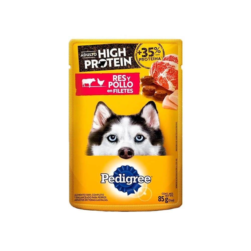 Pedigree Pouch High Protein Res y Pollo