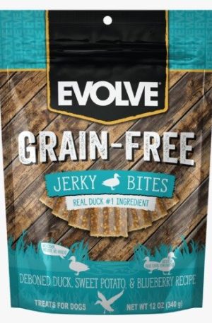Evolve Grain Free Jerky Bites - Pato, Batata & Arándanos