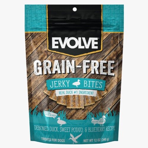 Evolve Grain Free Jerky Bites - Pato, Batata & Arándanos