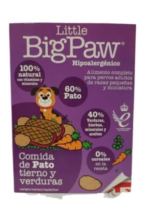 Little Big Paw Perro Bandeja Pato y vegetales