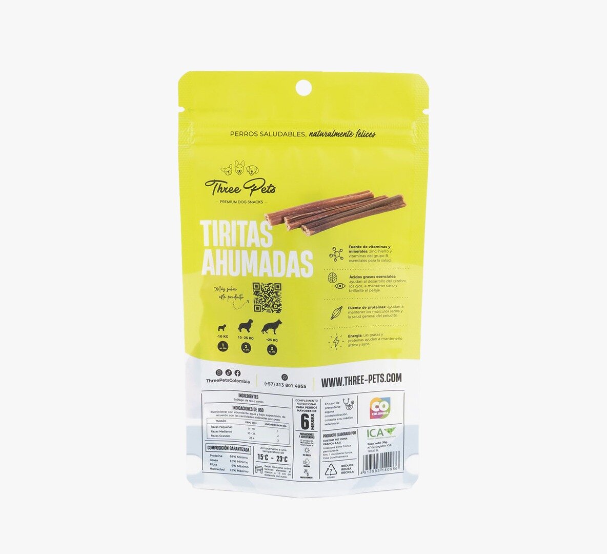 Three Pets Tiritas Ahumadas - 6 Und - Imagen 2