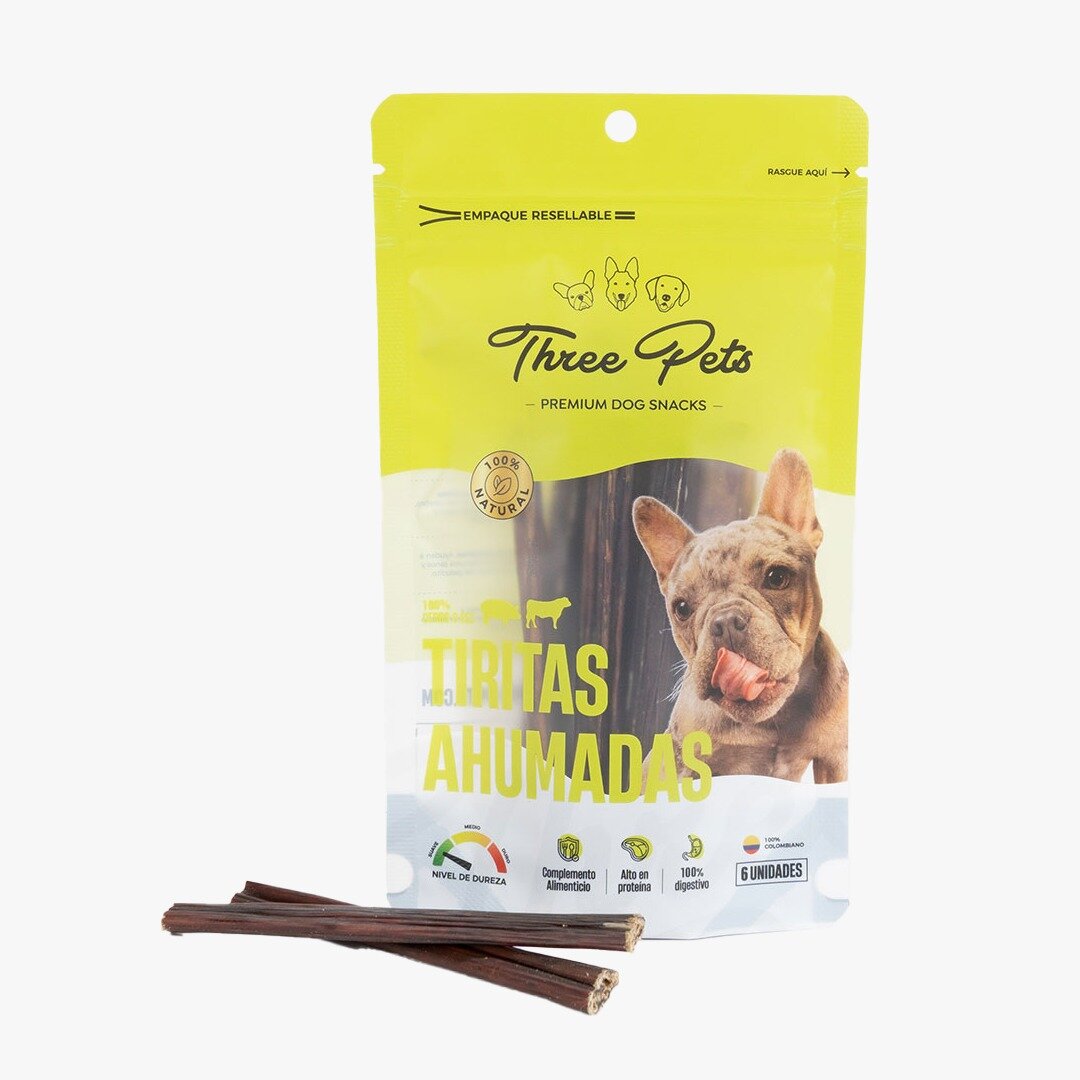 Three Pets Tiritas Ahumadas - 6 Und