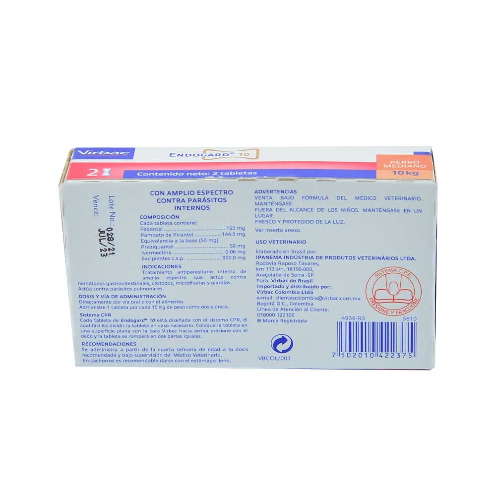 Endogard 10 por 2 Tabletas - Imagen 2
