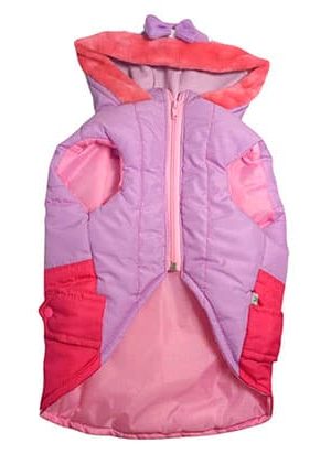 Chaleco acolchado con capucha para perra