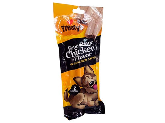 Treatys Bone Shape Chichen Flavor sabor pollo