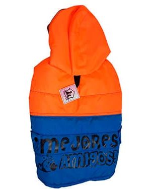 chaleco con capota para perro
