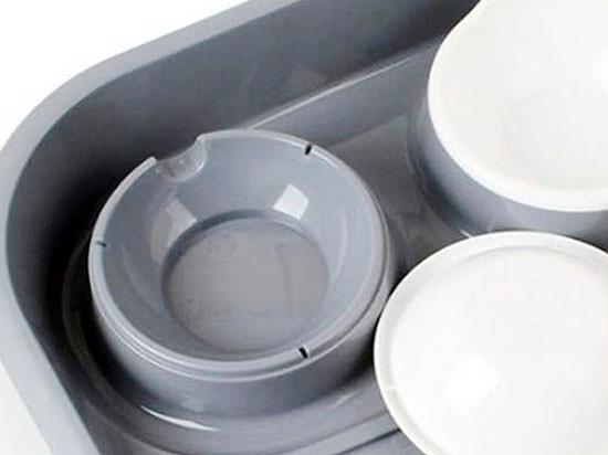 Comedero Doble Antiderrame con Base Elevada - Imagen 3