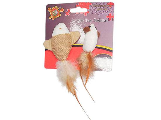 dos juguetes de presa para gatos