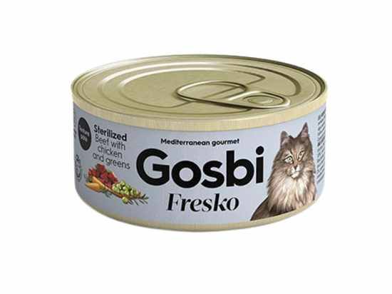 Gosbi Fresko Cat Sterilized Beef With Chicken Greens